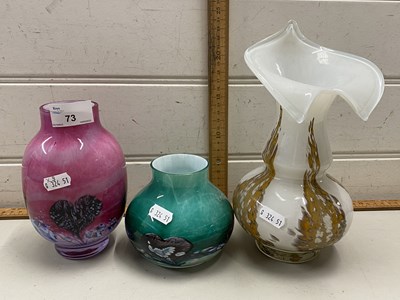 Lot 73 - Group of three Art Glass vases