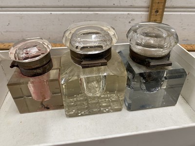 Lot 78 - Three vintage ink wells