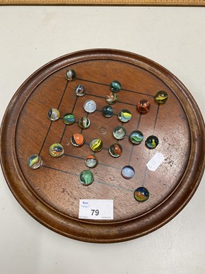 Lot 79 - Solitaire board and marbles