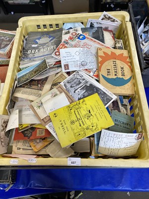 Lot 607 - A large quantity of assorted ephemera to...