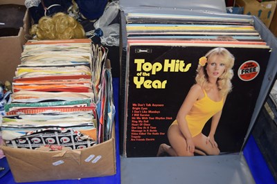 Lot 618 - Quantity of assorted LP's and singles - 2 boxes