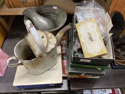 Lot 644 - Mixed Lot: Brass planter, watering can,...