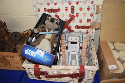 Lot 789 - Vintage picnic hamper together with a Meerkat...