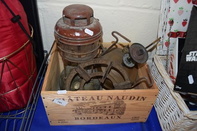 Lot 791 - A vintage tilley lamp and gas stove