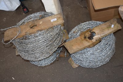 Lot 808 - Three rolls of barbed  wire