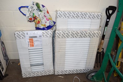 Lot 813 - Five Stelrad compact white radiators, various...