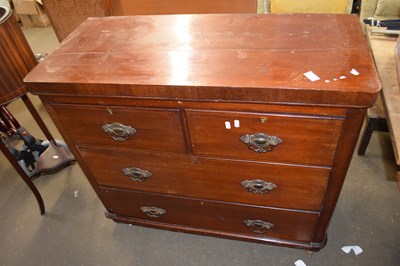 Lot 712 - Late Victorian mahogany four drawer chest