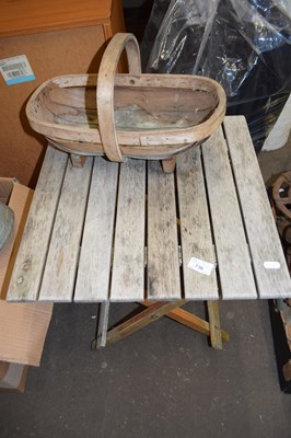 Lot 736 - Garden trug and a folding table