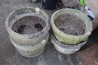 Lot 825 - Four large concrete planters