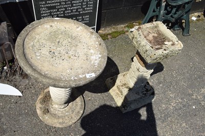 Lot 828 - Two pedestal bird baths