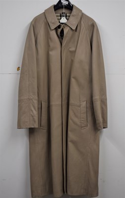 Lot 133 - A gentleman's Burberry beige leather coat,...