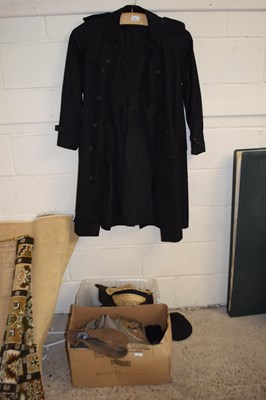 Lot 243 - Black overcoat together with two boxes of...