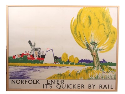 Lot 138 - Tom Purvis (British,1888-1959), "Norfolk L.N.E....