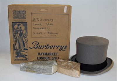 Lot 146 - A vintage Burberry top hat (a/f) together with...