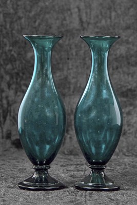 Lot 7 - Rare pair of George III Bristol green glass...