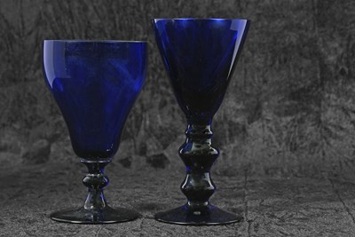 Lot 11 - Early 19th Century Bristol blue glass wine...