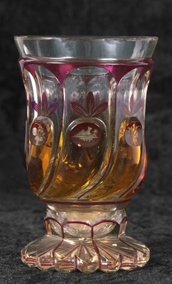 Lot 15 - Late 19th Century Bavarian glass vase with...