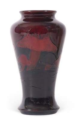 Lot 78 - An unusual Moorcroft vase of baluster shape...