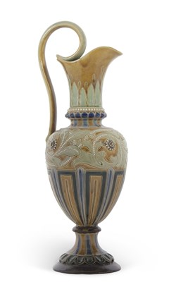 Lot 80 - A Doulton Lambeth stone ware ewer by Emily...