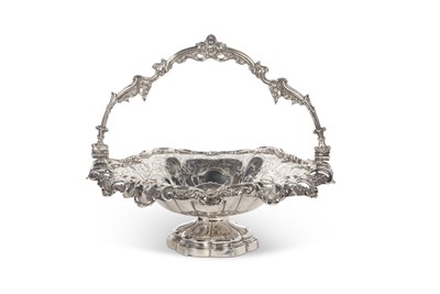 Lot 265 - A Victorian silver cake/fruit basket of...