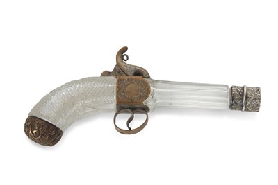 Lot 287 - A Victorian glass gun shaped perfume scent...