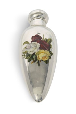 Lot 289 - Victorian silver and enamel scent bottle of...