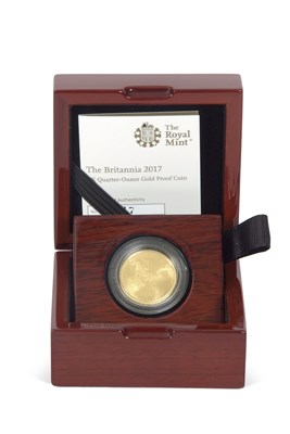 Lot 305 - A Royal Mint 2017 quarter oz proof Britannia...