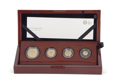 Lot 312 - The Sovereign 2018 Four Coin gold proof set,...