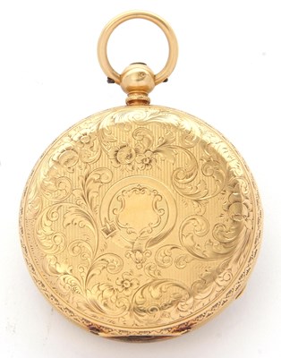 Lot 316 - An 18ct gold pocket watch hallmarks can be...