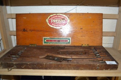 Lot 501 - A wooden cased Presto tap and die set