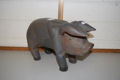 Lot 37 - Wooden model of a pig, approx 20cm high