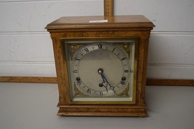 Lot 92 - A maple veneered wall clock with chrome and...