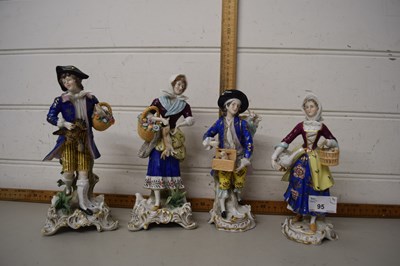 Lot 95 - Four Dresden style figurines