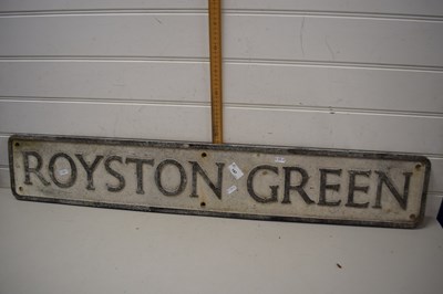 Lot 147 - Metal sign for Royston Green