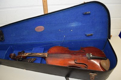 Lot 160 - Further boxed violin, the box for Rushworth &...