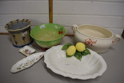 Lot 215 - Large Beswick green dish together with other...