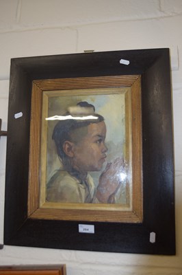 Lot 264 - An oil of a young Asian girl, unsigned