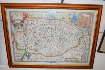 Lot 270 - Saxton map of Suffolk