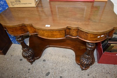 Lot 295 - Mahogany side table with shaped and serpentine...