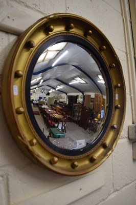 Lot 301 - Gilt framed convex wall mirror