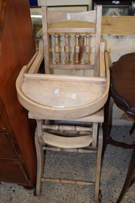 Lot 306 - Child's pine highchair