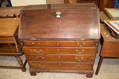 Lot 314 - Mahogany bureau with drop down flap and four...