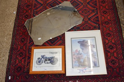 Lot 315 - Needlework picture of a Triumph motorbike...