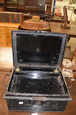 Lot 323 - Metal strong box