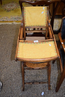 Lot 347 - Child's pine highchair