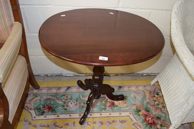 Lot 366 - Reproduction tilt top oval side table with...