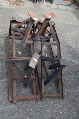 Lot 403 - Pair of car ramps and four supports