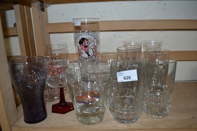 Lot 626 - Quantity of assorted drinking glasses