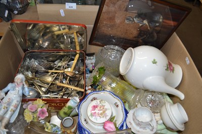 Lot 629 - Mixed Lot: Assorted flat ware, teapots, rose...