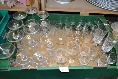 Lot 639 - Quantity of assorted glass ware to include...